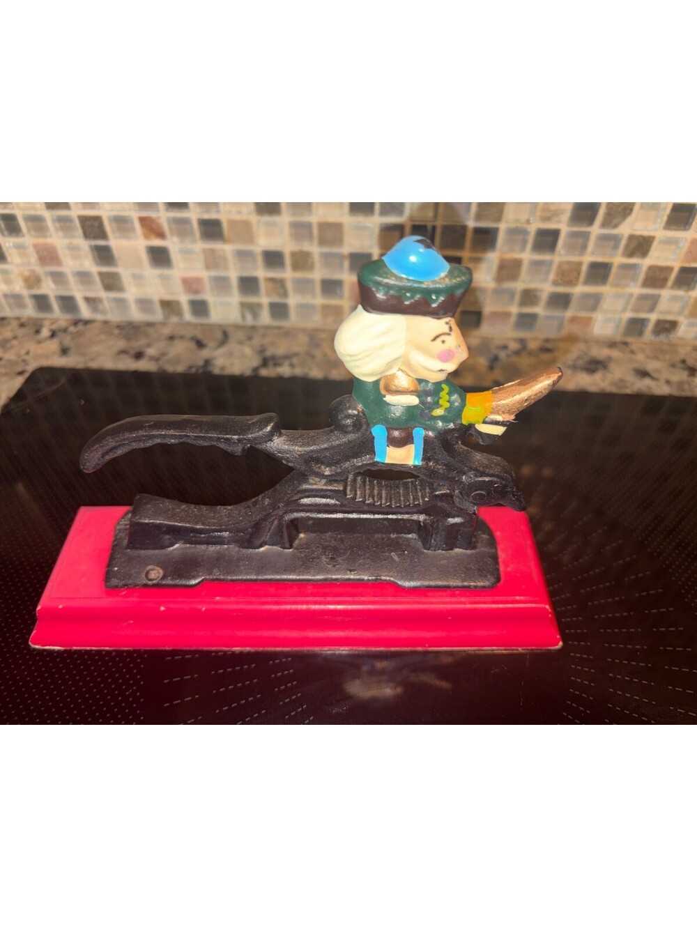 Vintage Nutcracker Iron & Wood Reproduction Table Top Christmas Soldier